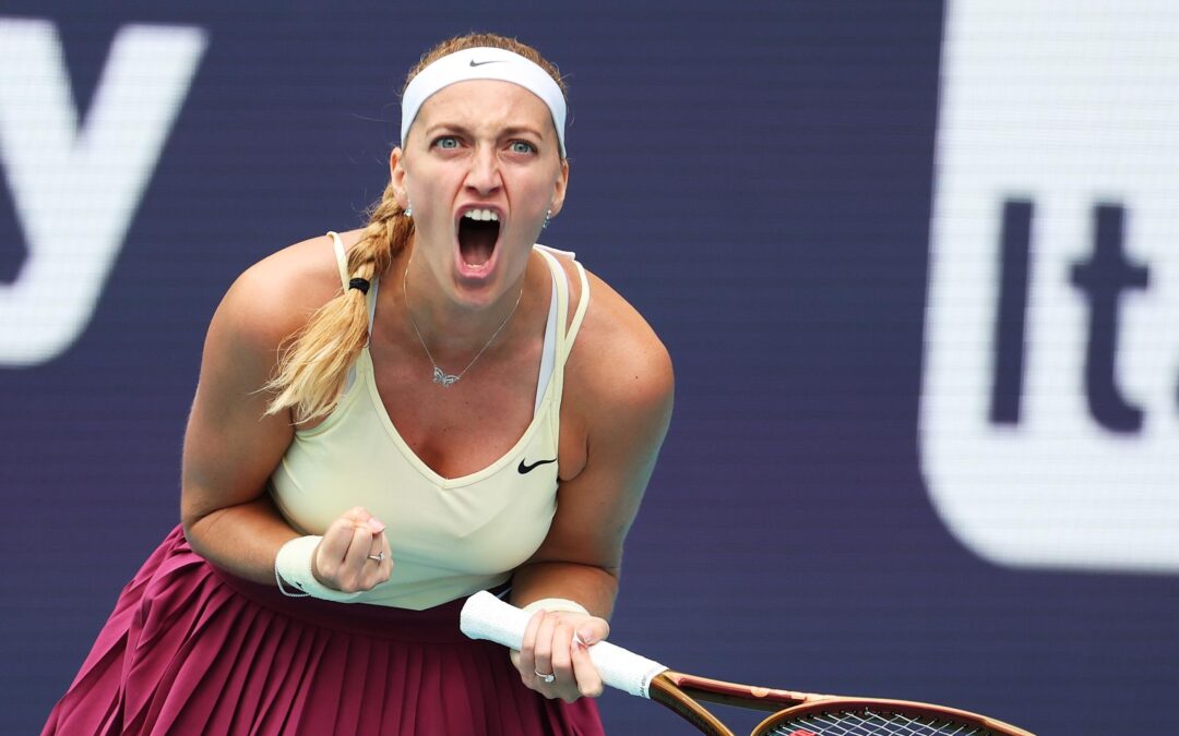 Petra Kvitova celebrates Miami Open win, seven years on from vicious attack